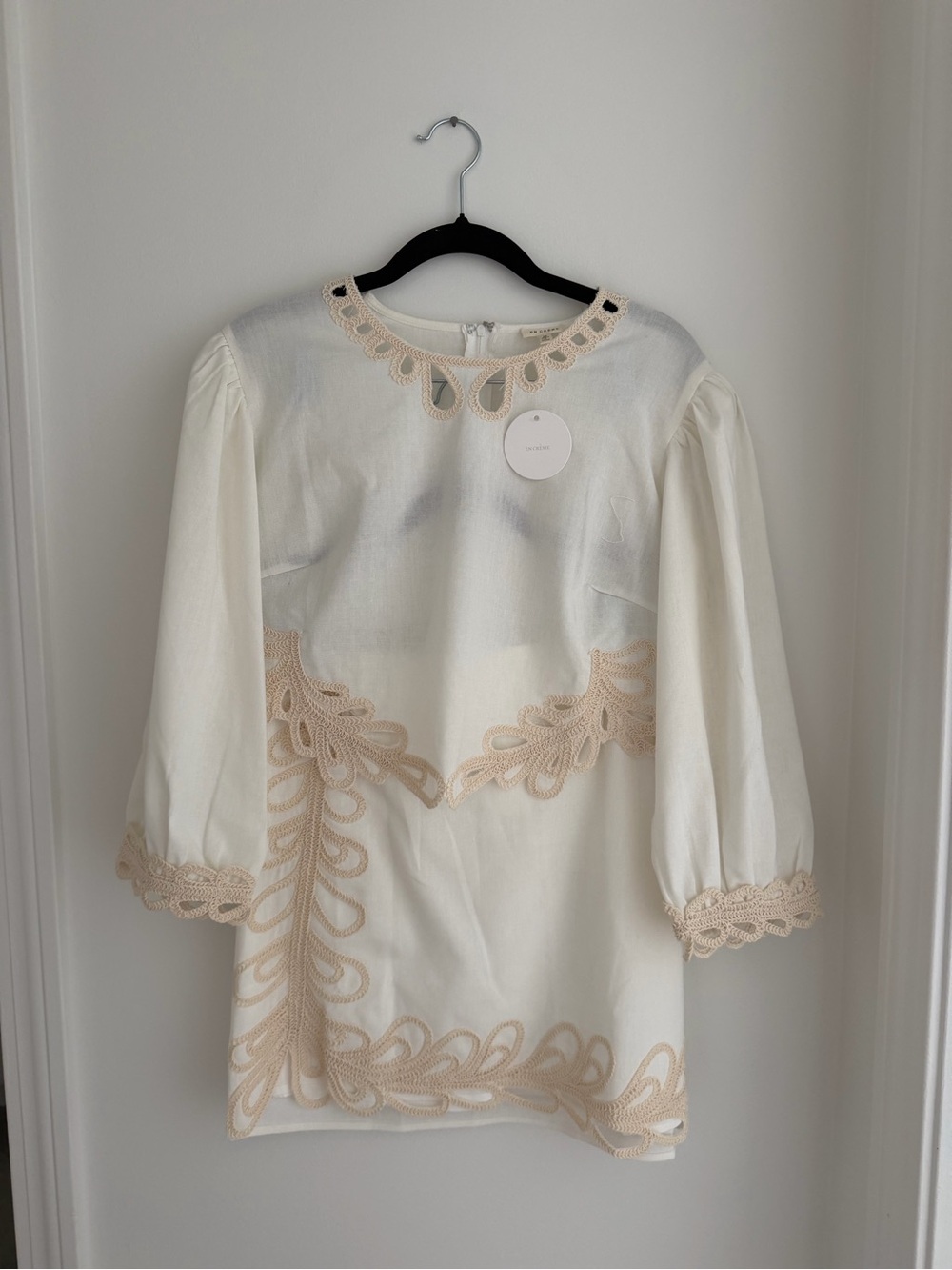 NWT - Vici Collection - Two Piece Mini Skirt Set - White & Cream - Picture 2 of 7